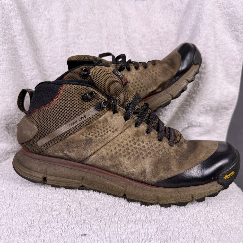 Danner Trail 2650 GTX 4" Hiking Shoes Mens 11 D Gore-Tex Dusty Olive Vibram